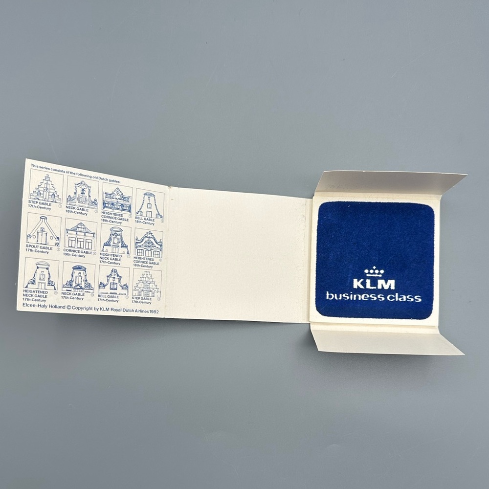 VTG KLM Business Class Airlines Dutch Tile Coaster 3”x3” 1982 - Picture 5 of 13